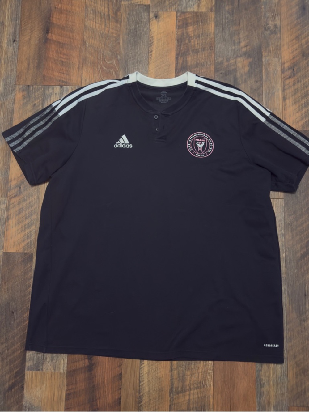 Adidas Inter Miami Soccer Training Polo Jersey Short Sleeve size XXL 2XL